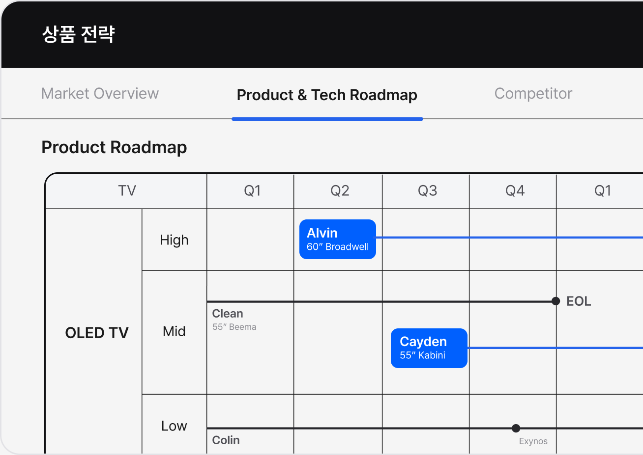 상품 전략 로드맵